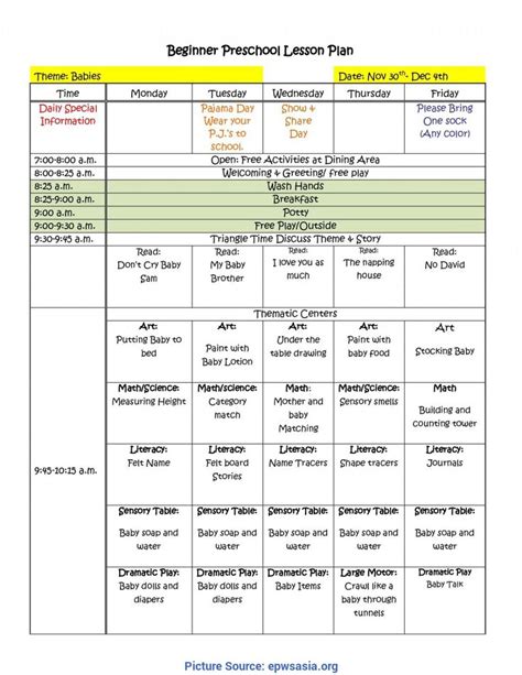 Printable Weekly Lesson Plan Template Best Of Interesting Free ...