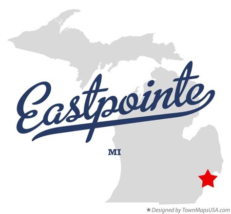 Map of Eastpointe, MI, Michigan