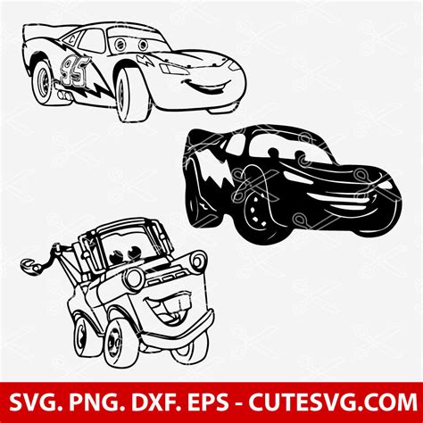 Lightning McQueen SVG | Lightning McQueen PNG