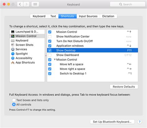 macos - Change 'show desktop' keyboard shortcut - Ask Different