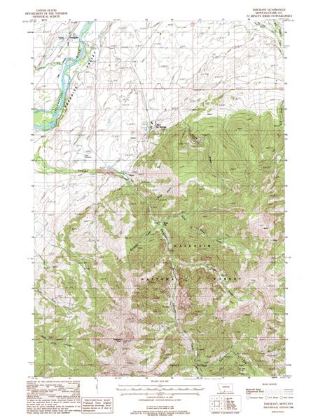 Emigrant topographic map, MT - USGS Topo Quad 45110c6