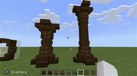 My pillar design for dark oak | Pillar design, Minecraft decorations, Minecraft projects