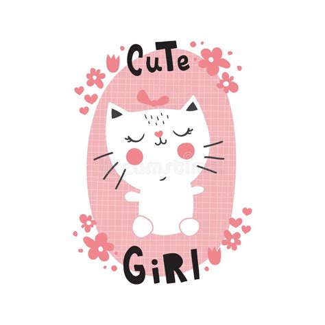 Cuta cat stock vector. Illustration of cute, happy, poster - 113295907