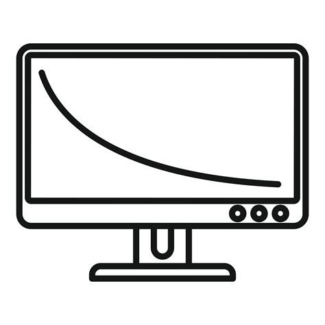 Office monitor icon outline vector. Screen computer 15107159 Vector Art at Vecteezy