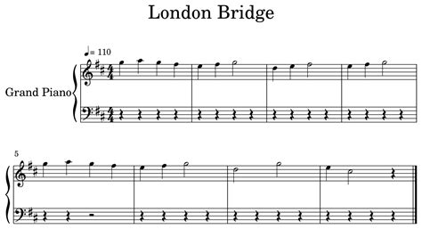 London Bridge - Sheet music for Piano