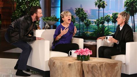 Chris Evans Scares Scarlett Johansson Silly on 'Ellen' | Entertainment ...