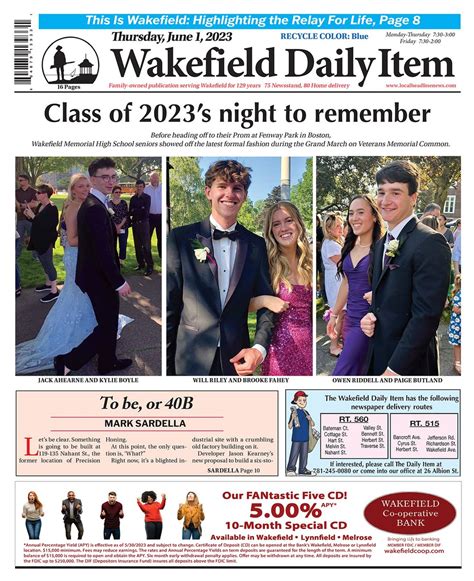 Wakefield Daily Item on Twitter: "Today's front page https ...