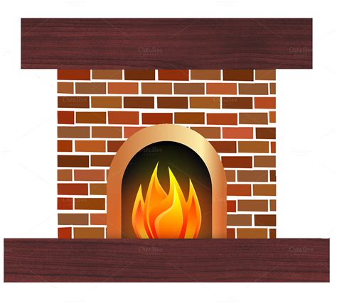 Fireplace Illustration ~ Illustrations on Creative Market