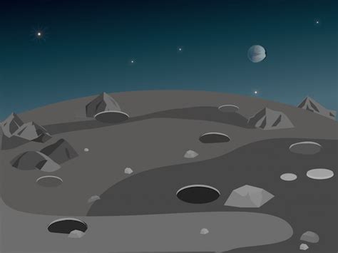 Landscape of the moon's surface | Premium Vector