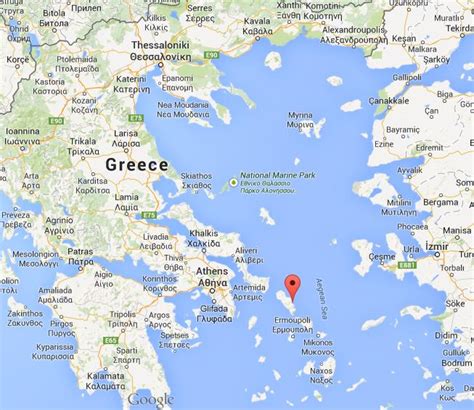 Where is Andros on map of Greece