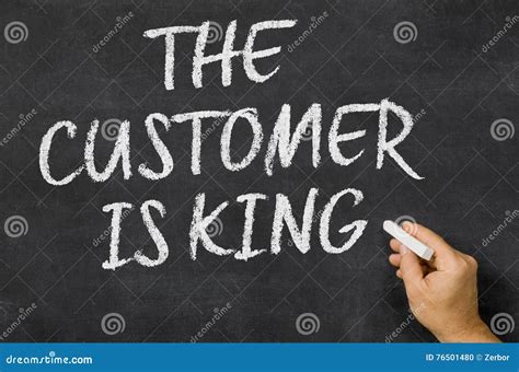 The customer is king stock photo. Image of blackboard - 76501480