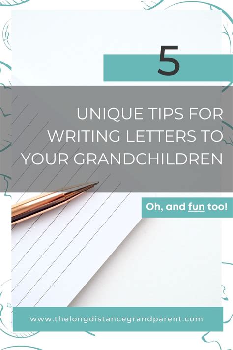 Writing letters to your grandchildren is a powerful way to connect because you are quite likely ...