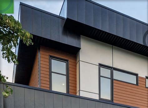 Contrast EZ trim reveals with Hardie Panel siding | Modern exterior, Hardie, Modern buildings