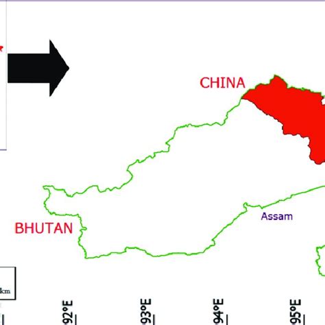 Map of Namdapha National Park and adjoining area with survey locations... | Download Scientific ...