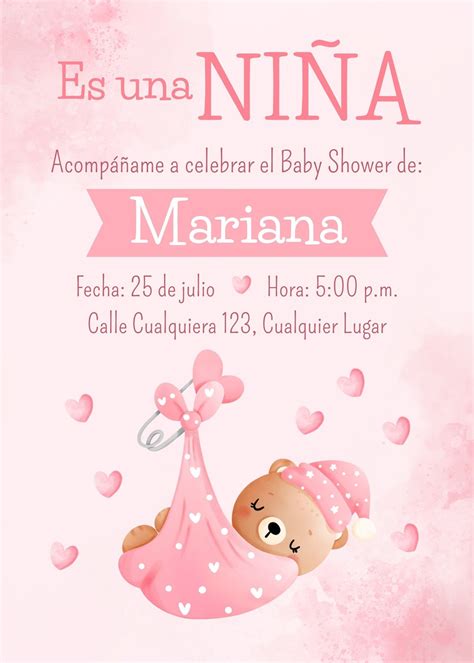 Plantillas De Invitaciones Para Baby Shower Gratis Para Editar Canva | Images and Photos finder