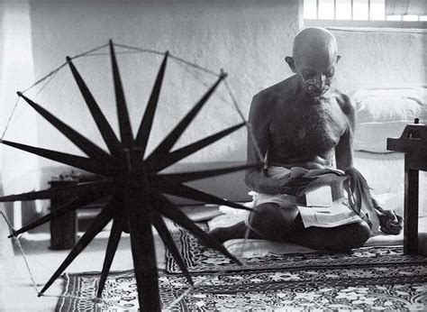 Gandhi and the Spinning Wheel, Margaret Bourke-White, 1946