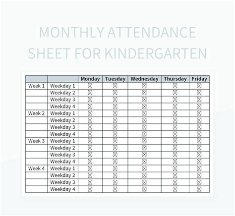 Free Employee Attendance Sheet Monthly Templates For Google Sheets And Microsoft Excel - Slidesdocs