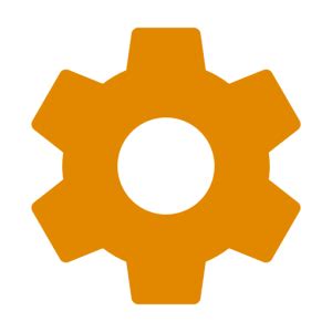 Icono de configuración naranja