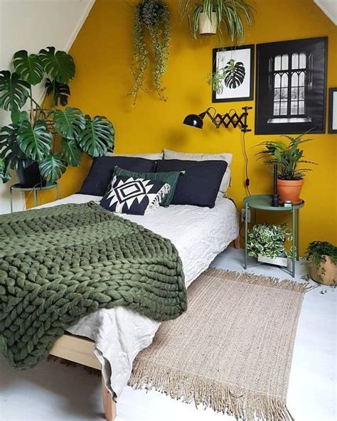 Popular Mustard Yellow Bedroom Wall Decor, Bedroom Ideas