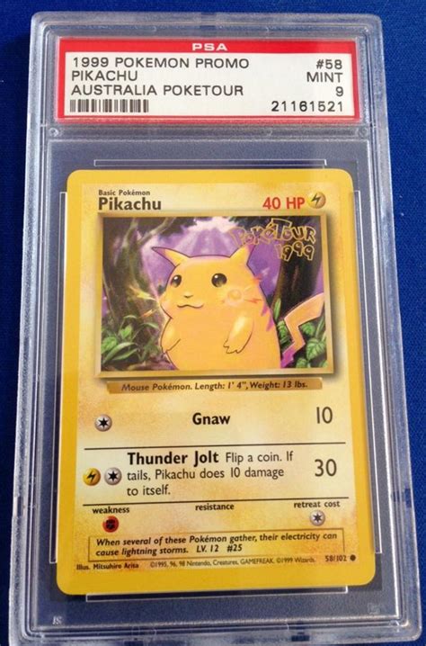 FREE WORLD SHIPPING PSA 9 MINT POKETOUR PIKACHU RARE AUSTRALIAN PROMO Pokemon