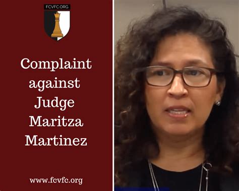 Complaint against Family Court Judge Maritza Martinez - The Foundation for Child Victims