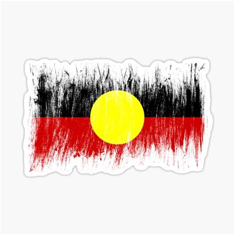 "Australian / Aboriginal Flag " Sticker by enigmaticone | Redbubble