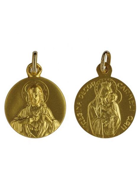 Medals : Scapular medal solid gold 18-carat - 16 mm (Réf. SCP2304)