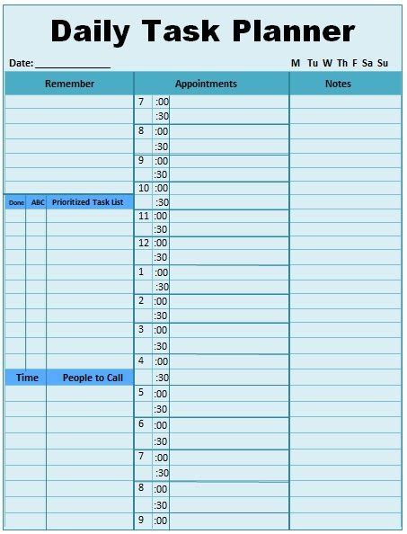 Professional Daily Task List Template (Excel, Word, PDF) - Excel TMP