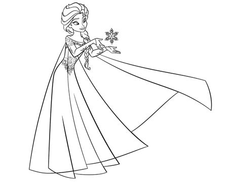 Amazing Elsa Coloring Page - Free Printable Coloring Pages for Kids