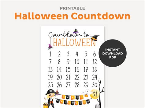 Halloween Countdown Graphic by Kayleigh Johnston · Creative Fabrica