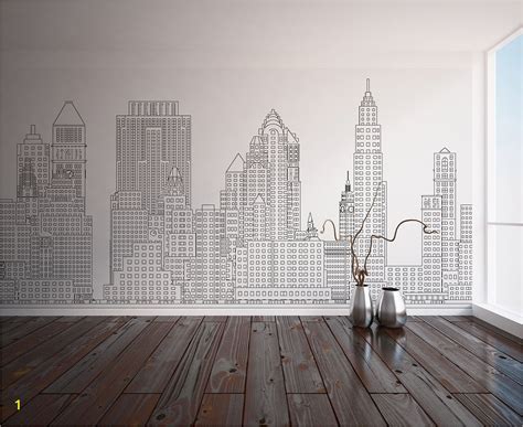 Cityscape Wall Mural Wallpaper | divyajanan