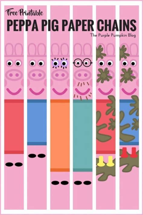 Peppa Pig Paper Chains - Free Printables - Family Set