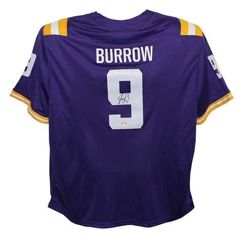 Joe Burrow Autographed/Signed LSU Tigers Nike Purple Jersey FAN 29989 – Denver Autographs