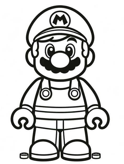 Cute Lego Mario coloring page - Download, Print or Color Online for Free