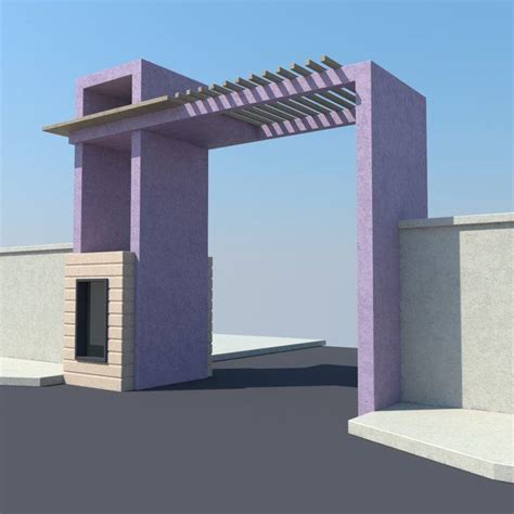 3d model of entrance door | Entrance gates design, Gate designs modern, House main gates design