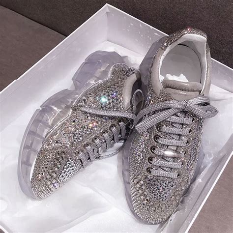 2019 Fashion Luxury Designer Women Shoes Casual Crystal Rhinestone ...