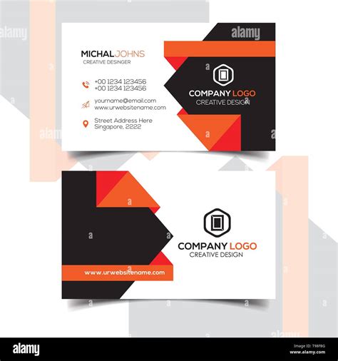 Modern Professional Business Card Design Stock Vector Image & Art - Alamy