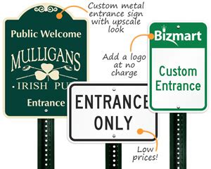 Entrance Signs - Parking Lot Entrance & Garage Entrance Signs