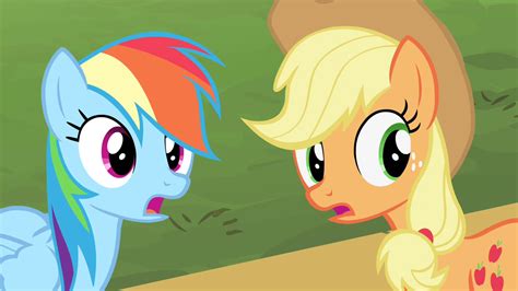 Rainbow Dash and Applejack surprised My Little Pony Applejack, Mlp My ...