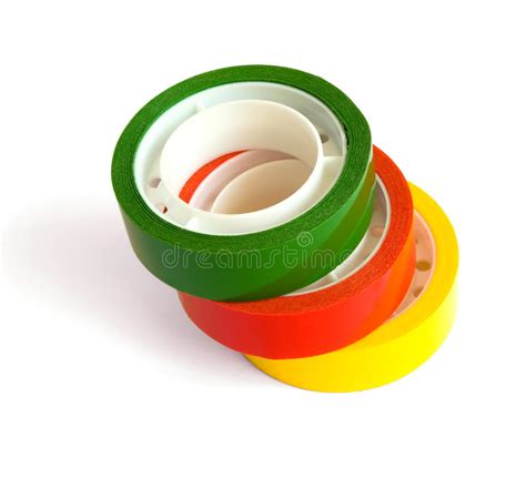 Three colored sticky tape stock photo. Image of group - 11053108