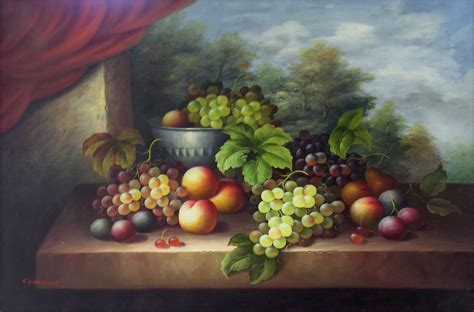 Quality Hand Painted Oil Painting Still Life with Table Fruits 24x36in | eBay