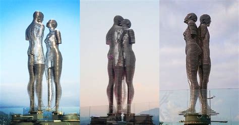 Moving Statues Of A Man And Woman Pass Through Each Other Every Day, Perfectly Nail What Love ...