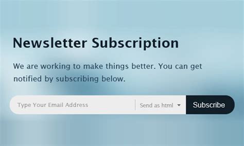 32 Beautifully Designed Newsletter Subscription Form PSD | Naldz Graphics