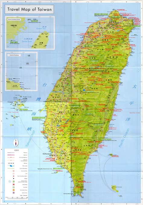 Large detailed travel map of Taiwan. Taiwan large detailed travel map ...