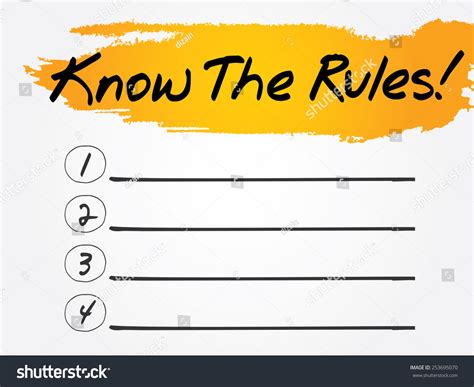 Know Rules Blank List Vector Concept Stock Vector (Royalty Free) 253695070 | Shutterstock