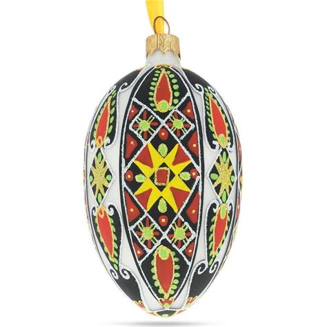 Traditional Ukrainian Pysanka Glass Egg Ornament in 2021 | Ornaments ...