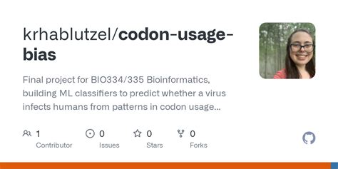 GitHub - krhablutzel/codon-usage-bias: Final project for BIO334/335 Bioinformatics, building ML ...