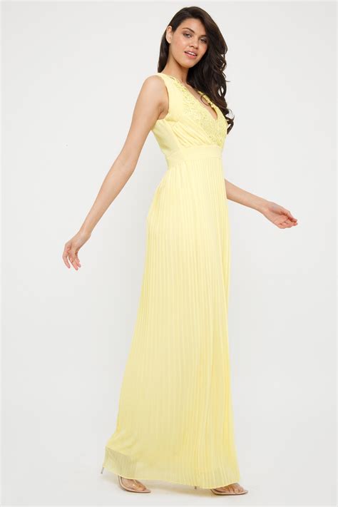 TFNC MADELEN PASTEL YELLOW MAXI DRESS | TFNC PARTY DRESSES