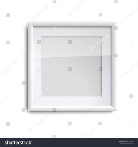 Blank White Picture Frame Glass Square Stock Vector (Royalty Free ...