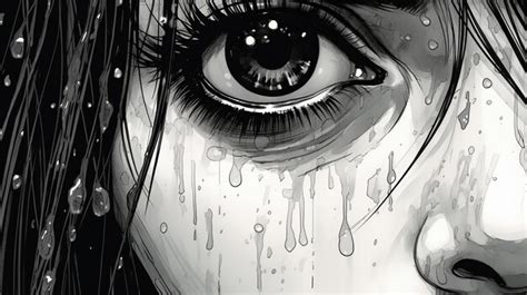 Premium AI Image | Hyperdetailed Illustration Of A Sad Girl Crying In The Rain